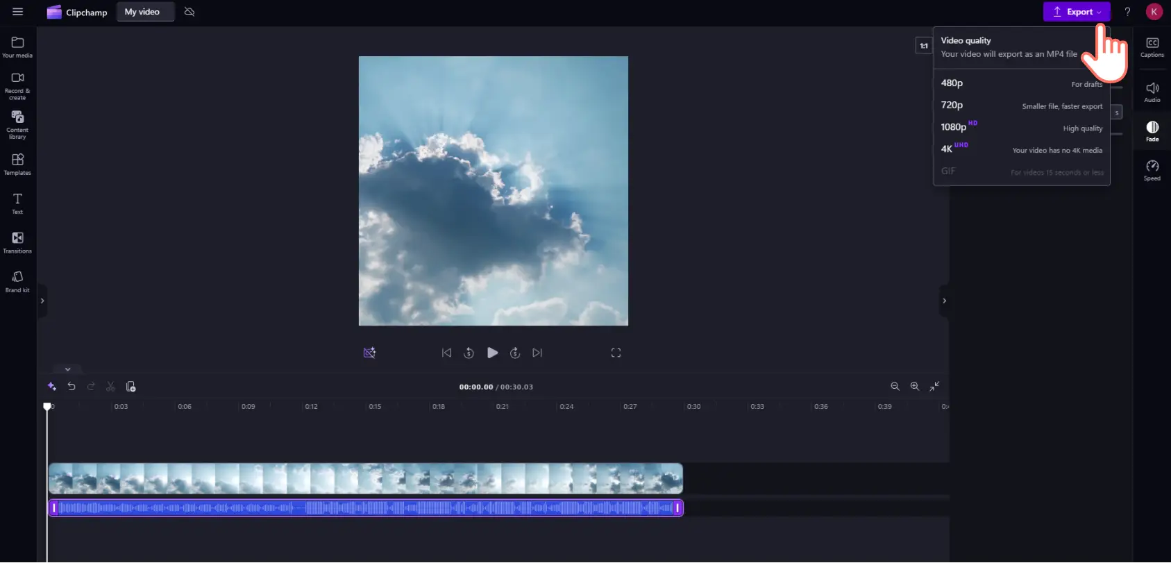 1k0bbxpgvlnd5oaxgqvrap Clipchamp'te bir Instagram videosunu dışa aktaran bir kullanıcı.