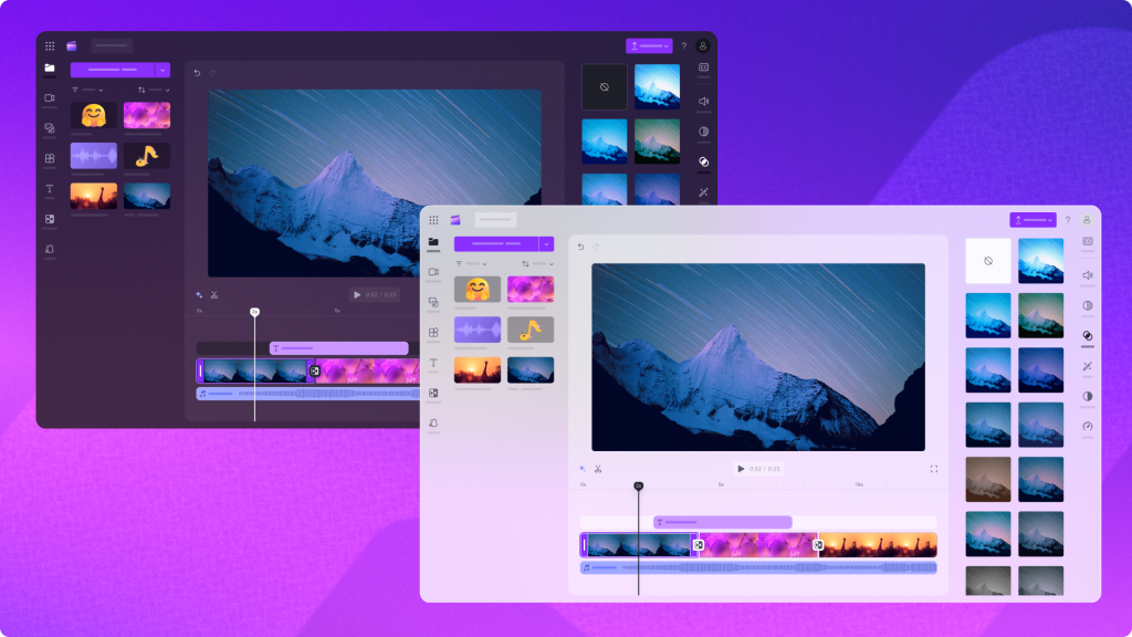 Yeni! Clipchamp’te açık ve koyu mod