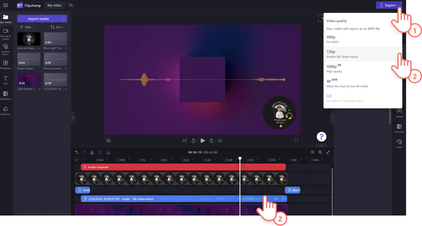 2048-13 Pod yayını videosunu kaydeden bir kullanıcının resmi.